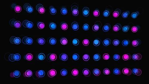 Beautiful Circle Pattern Animating on Black Background イラスト素材