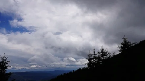 Beautiful cirrus clouds moving across a summer blue sky. Stock Footage 113282931
