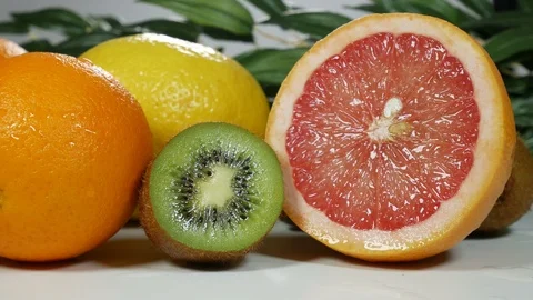 Beautiful citrus fruits Stock Footage 87416853