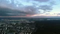 The beautiful city on the cloud stream background. quadrocopter shot. time lapse 4k or 4k+ Resolution