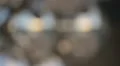Beautiful city landscape reflected in glass balls, sunrise or sunset above city HD Footage
