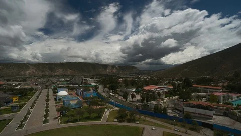 Beautiful cityscape with dramatic amazing cloud sky and urban everyday life at 動画素材 101834108