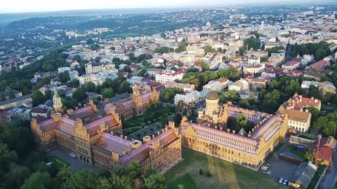 Beautiful Cityscape With A  View Of The Red Brick Walls Of The Old Universit Stock-Footage 339169861