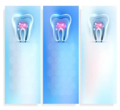 Beautiful clean artistic transparent tooth background Illustrazione stock