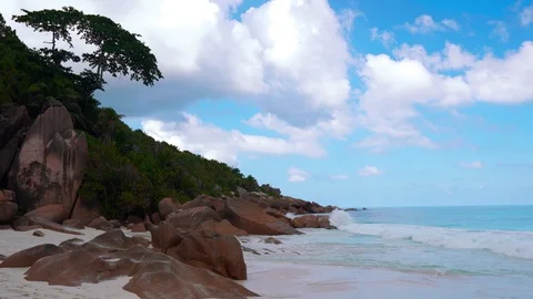 Beautiful clean beach Stock Footage 106659694