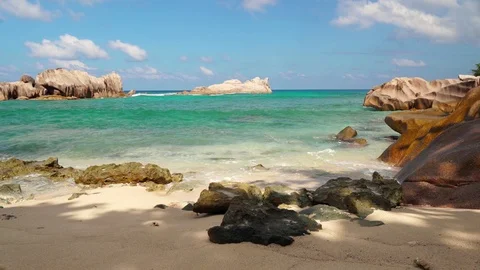 Beautiful clean beach Stock Footage 106690090