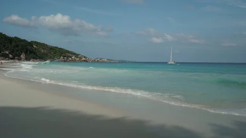 Beautiful clean beach Stock Footage 106740789