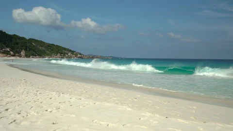 Beautiful clean beach Stock Footage 106992582