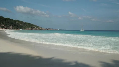 Beautiful clean beach Stock Footage 106993249