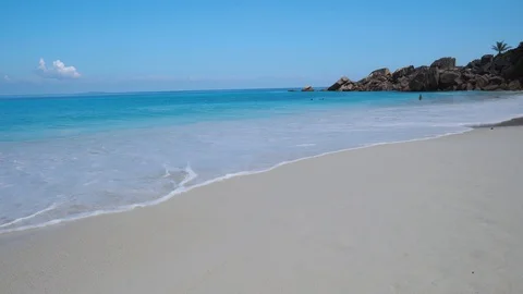 Beautiful clean beach Stock Footage 106993889