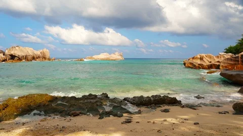 Beautiful clean beach Stock Footage 106994200