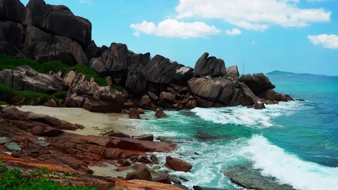 Beautiful clean beach Stock Footage 107617869