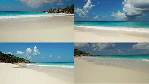 Beautiful clean beach Stock Footage 109586730