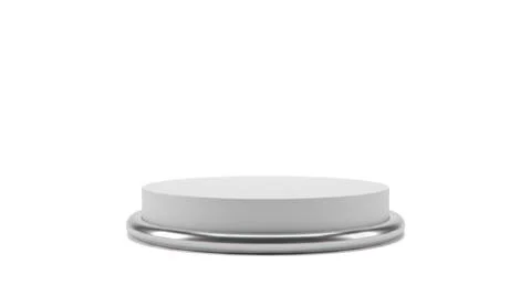 Beautiful clean elegant featuring empty white geometric cylindrical product p Stock Illustration