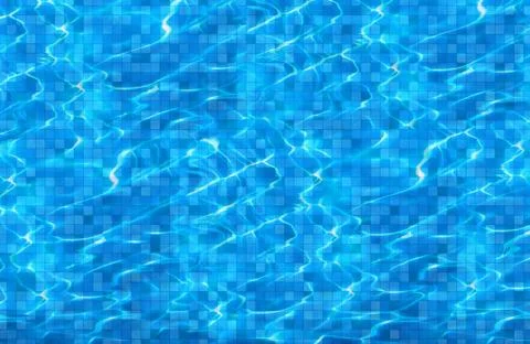 Beautiful clear pool water reflecting in the sun background Stock Photos