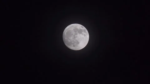 Beautiful clear shot of a full moon on a clear night Stock Footage 317602558