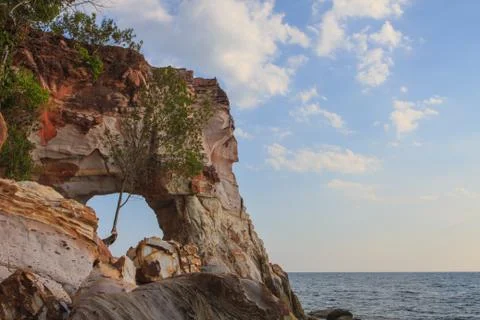 Beautiful cliffs and basalt rocks in Andaman sea Stock Photos