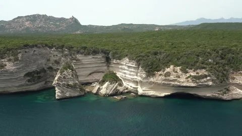 The beautiful cliffs of Bonifacio on a sunny summer day. Southern Corse, France. Stockbeeldmateriaal 217395194
