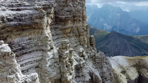 Beautiful cliffs in the Dolomites. Stock Footage 143359822