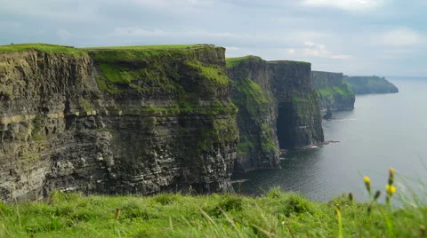 Beautiful Cliffs of Moher in  Ireland Stock Footage 68645576