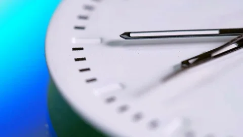 Beautiful clock shot with macro lens Stock Footage 74606204