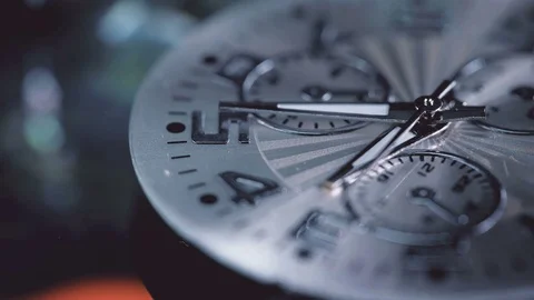 Beautiful clock shot with macro lens Stock Footage 74621748