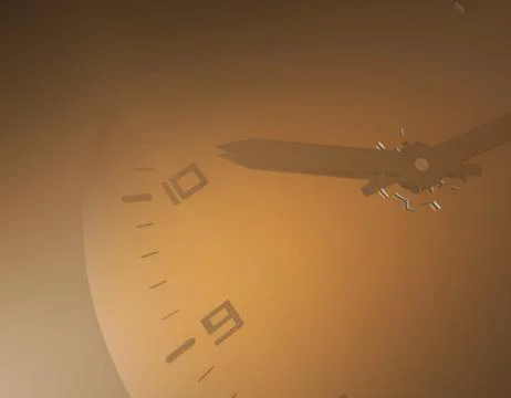 Beautiful clock, time accumulation and passage Stock Illustration