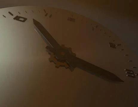 Beautiful clock, time accumulation and passage Stock Illustration