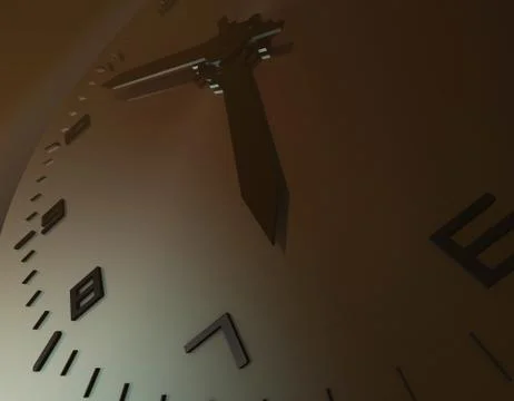 Beautiful clock, time accumulation and passage Stock Illustration