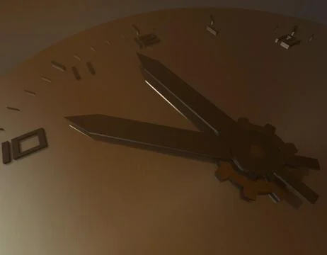 Beautiful clock, time accumulation and passage Stock Illustration