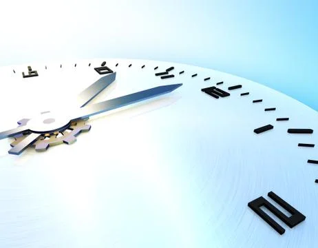 Beautiful clock, time accumulation and passage Stock Illustration