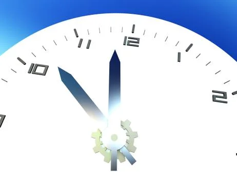 Beautiful clock, time accumulation and passage Stock Illustration