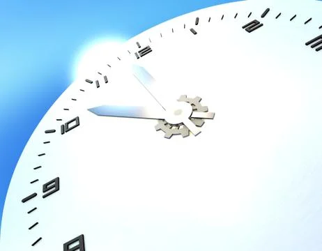 Beautiful clock, time accumulation and passage Stock Illustration