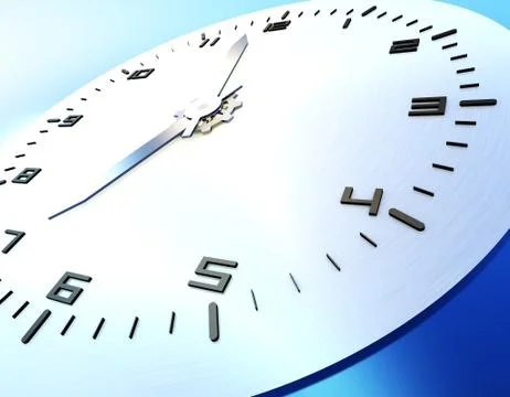 Beautiful clock, time accumulation and passage Stock Illustration