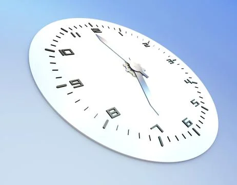Beautiful clock, time accumulation and passage Stock Illustration