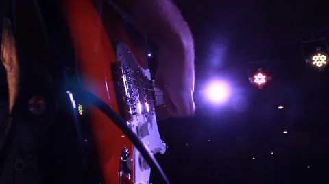 Beautiful close up of the electric guitar while playing Video stock 45733278