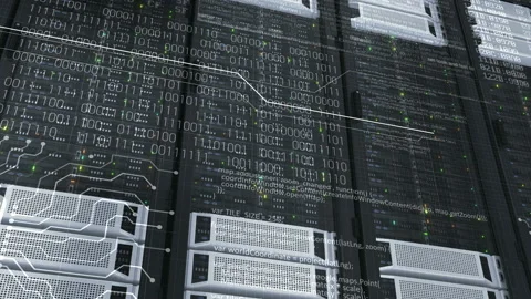 Beautiful Close-up Rack Servers Cloud Computing in Modern Data Center. Heavy 3d 動画素材 92177913