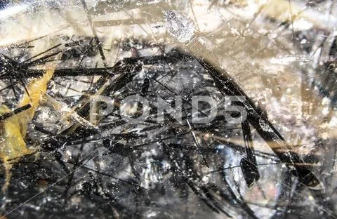 Beautiful Close Up of Rock Quartz Crystal Gemstone Stock Photos