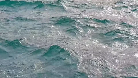 Beautiful close up sea surface waves. Sea surface ripples. Seascape background. Stock Footage 138677807