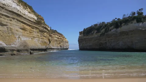 Beautiful Close up View of Loch Ard Gorge, Australia 4K 스톡 동영상 131127329