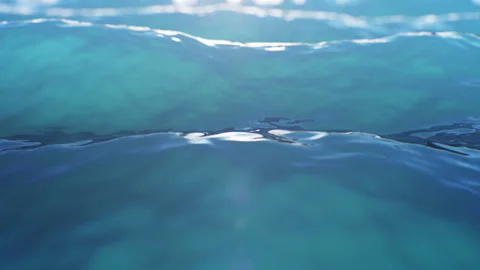 Beautiful Close up Water Waves Seamless. Slow Motion Looped 3d Animation of 動画素材 148945574
