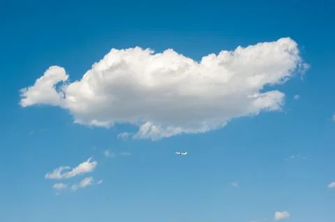 Beautiful cloud and the plane Foto stock