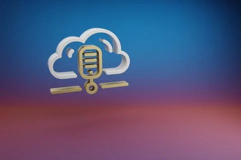 Beautiful Cloud Database Server symbol icon on a bright colored background. 3 Stock Illustration