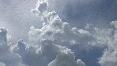 Beautiful cloud formation timelapse, cumulus and altocumulus clouds Stock Footage 159073897