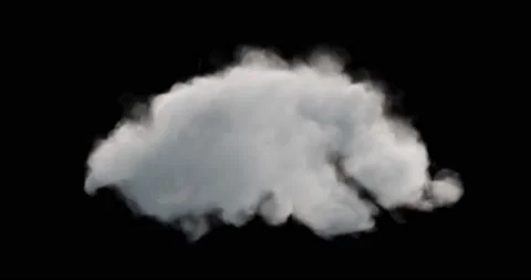 Beautiful Cloud morphing, Seamless Loop, against black, 4K Video stock 142861899