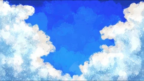 Beautiful cloud movement across vibrant blue sky in timelapse animation Stock Footage 314165886