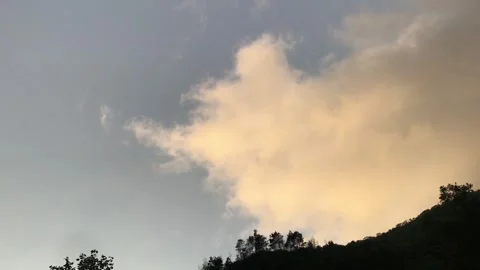 Beautiful cloud movement in the morning Stock Footage 289258900