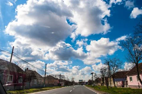 Beautiful cloud pattern on an early spring day Fotos Stock