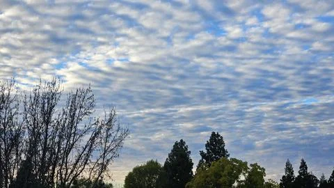 Beautiful cloud patterns formed in a summer afternoon Stock Photos