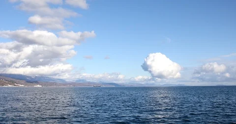 Beautiful cloud sea sky background in clear sunny weather 動画素材 122245367